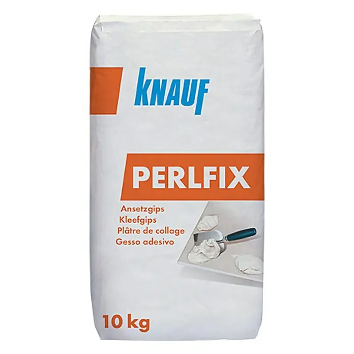 Knauf Ansetzgips Perlfix - 10 kg, Geeignet für: Gipsplatten - Sack Knauf Perlfix Ansetzgips, 10 kg. Ideal zum Verkleben von Gipsplatten und Gipsfaserplatten im Innenbereich. Hochergiebig und leicht zu verarbeiten.