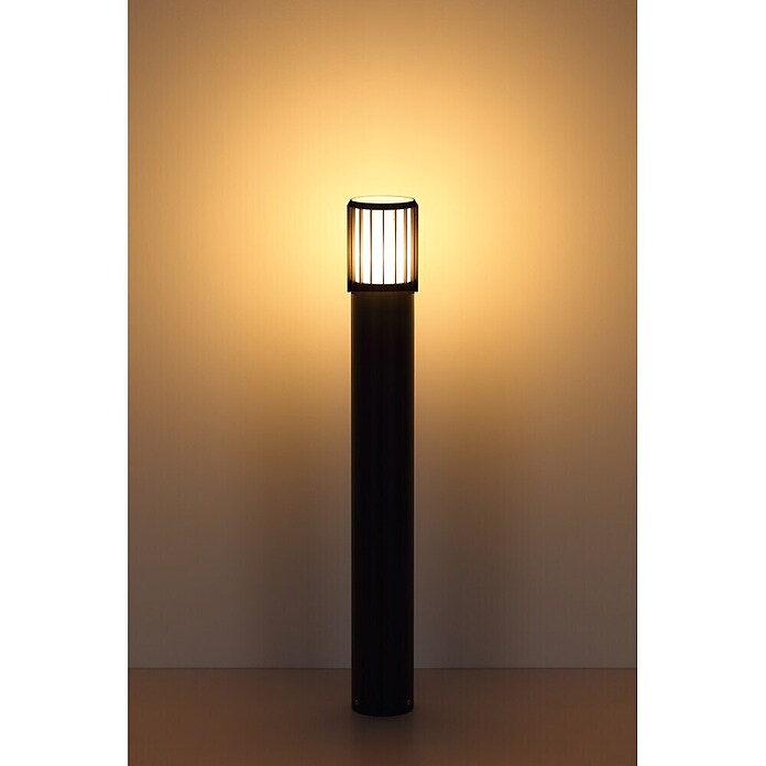 Globo Außensockelleuchte Mervin (15 W, Farbe Gehäuse: Anthrazit, 90 x 90 x 650 mm, Ohne Leuchtmittel) | BAUHAUS