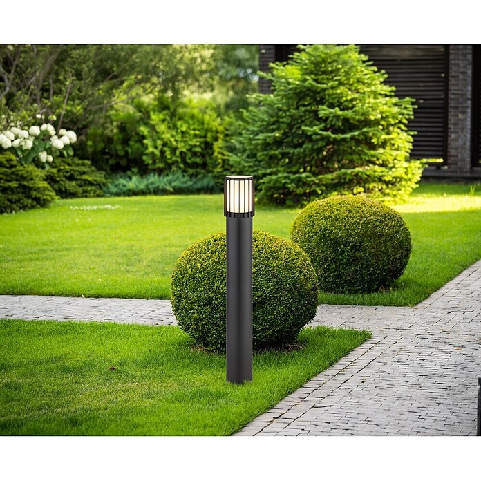 Globo Außensockelleuchte Mervin (15 W, Farbe Gehäuse: Anthrazit, 102 x 102 x 1 010 mm, Ohne Leuchtmittel) | BAUHAUS