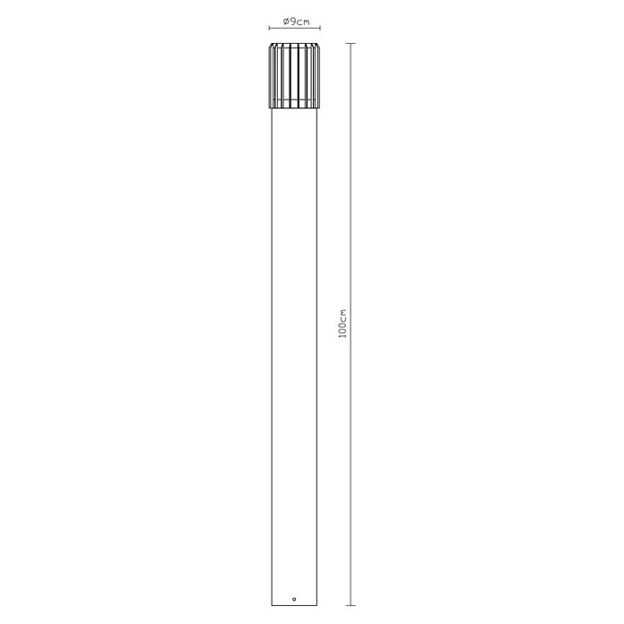 Globo Außensockelleuchte Mervin (15 W, Farbe Gehäuse: Anthrazit, 102 x 102 x 1 010 mm, Ohne Leuchtmittel) | BAUHAUS