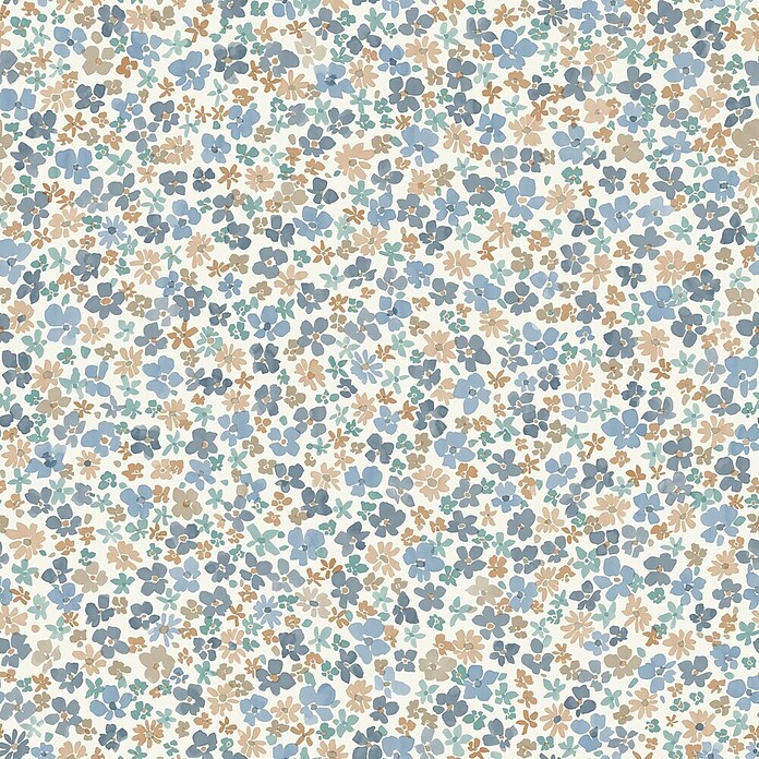 Dutch Wallcoverings Vliesbehang Veronica Blauw (Blauw, 10 m x 53 cm) | BAUHAUS