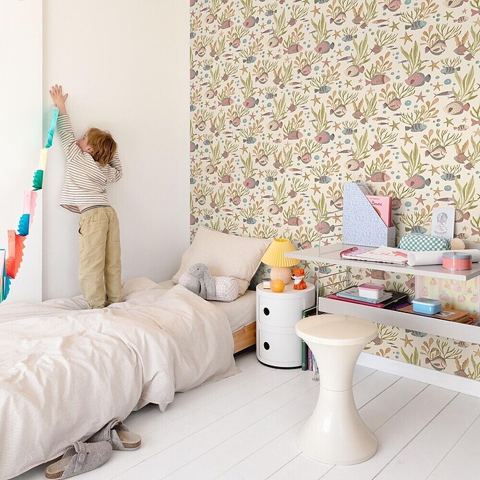 Dutch Wallcoverings Vliesbehang Nemo Roze (Roze, 10 m x 53 cm) | BAUHAUS