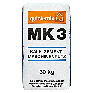 Quick-Mix Kalk-Zement-Maschinenputz MK3 (30 kg, Mineralisch, Innen)