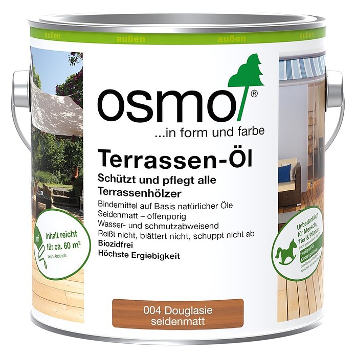 Osmo Douglasien-Öl (2,5 l, Seidenmatt, Natürliche pflanzliche Öle und Wachse)