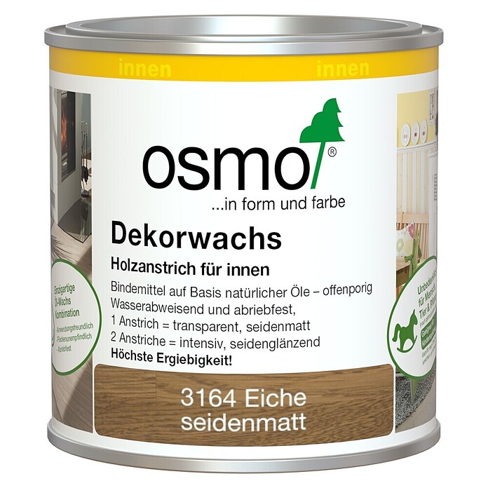 Osmo Dekorwachs (Eiche, 375 ml, Seidenglänzend, Naturöl-Wachs-Basis)