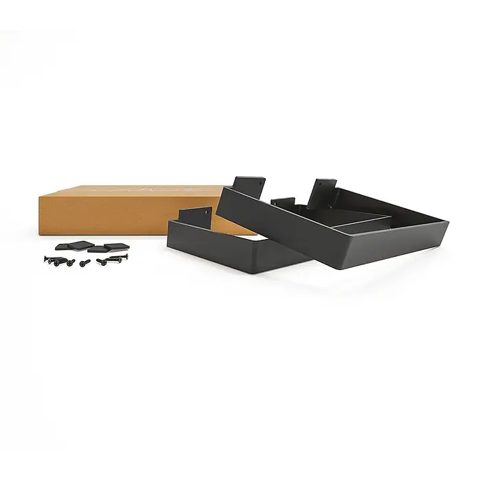 HEVVA Möbelfuß-Set - L x B x H: 35 x 4 x 15 cm, Metall, 2 Stk.