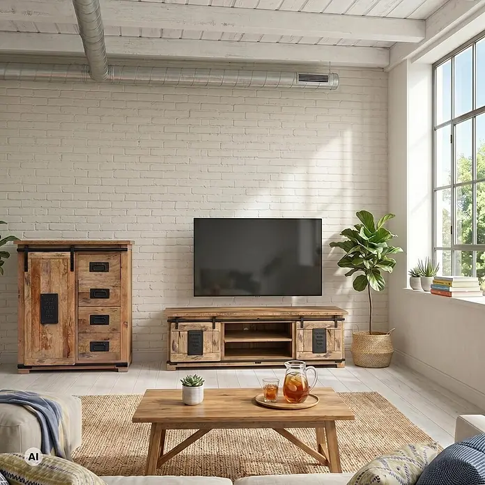 Bene Living Kommode Florenz - L x B x H: 45 x 90 x 100 cm, Braun, Anzahl Schubladen: 4 Stk.