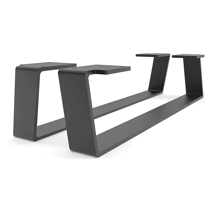 HEVVA Möbelfuß-Set - L x B x H: 45 x 4 x 10 cm, Metall, 2 Stk.