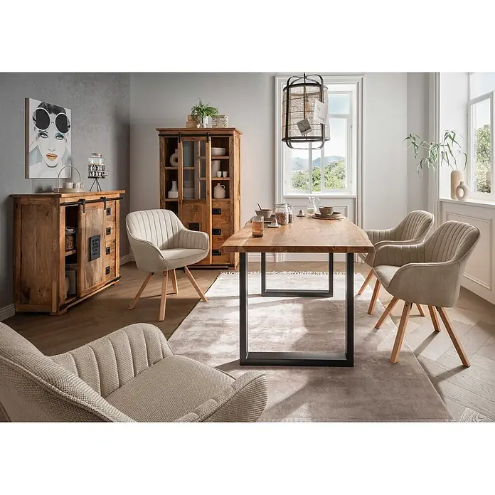 Bene Living Kommode Florenz - L x B x H: 45 x 90 x 100 cm, Braun, Anzahl Schubladen: 4 Stk.
