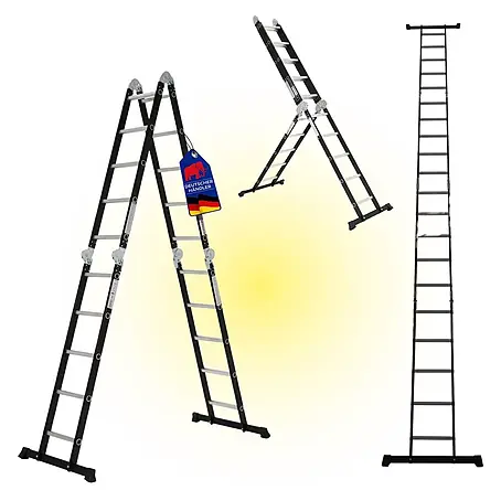 Proregal  Mehrzweckleiter Sprossen-Mehrzweckleiter MULTISTEP 3-teilig Aluminiumleiter 4x5 Sprossen