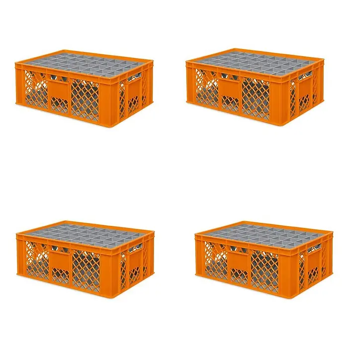 BRB Euroboxen-Set - L x B x H: 60 x 40 x 24 cm, Kunststoff, orange