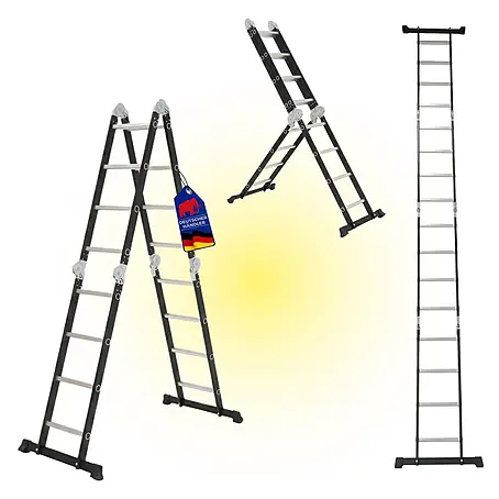Proregal  Mehrzweckleiter Sprossen-Mehrzweckleiter MULTISTEP 3-teilig Aluminiumleiter 4x4 Sprossen