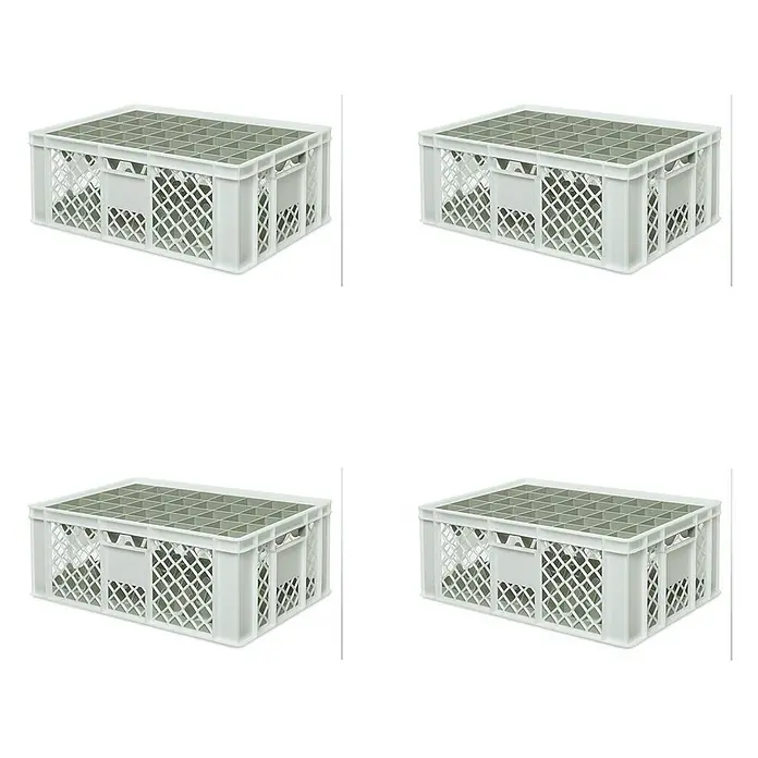 BRB Euroboxen-Set - L x B x H: 60 x 40 x 24 cm, Kunststoff, weiß