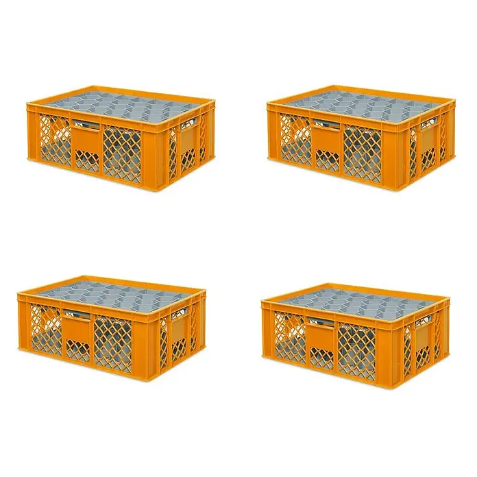 BRB Euroboxen-Set - L x B x H: 60 x 40 x 24 cm, Kunststoff, orange