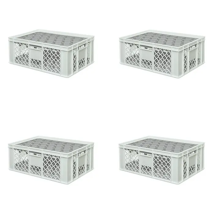 BRB Euroboxen-Set - L x B x H: 60 x 40 x 24 cm, Kunststoff, weiß