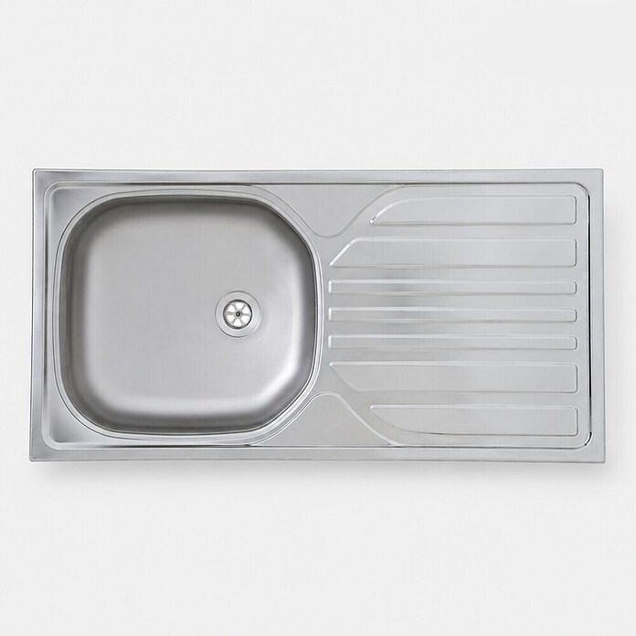 Respekta Küchenzeile KB300WWBSCGKE178G (Breite: 300 cm, Mit Elektrogeräten, Weiß)