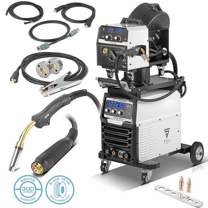 STAHLWERK MIG/MAG-Schweißgerät 300 Pro Vollsynergischer IGBT Inverter - Schweißstrom: 300 A
