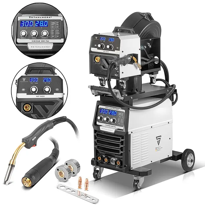 STAHLWERK MIG/MAG-Schweißgerät 300 Pro Vollsynergischer IGBT Inverter - Schweißstrom: 300 A