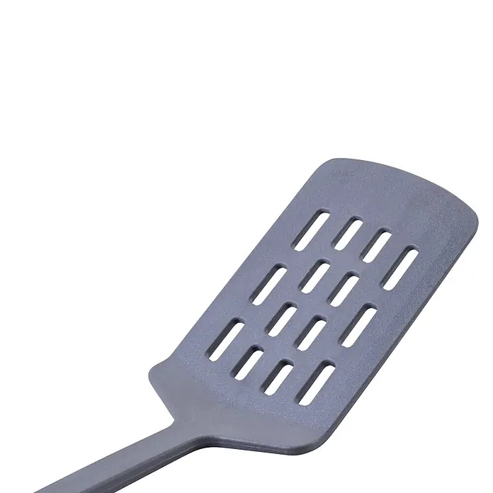 Fackelmann Pfannenwender Köln - 32 cm - Grauer Kunststoff-Pfannenwender mit Schlitzen zum Kochen und Abtropfen.