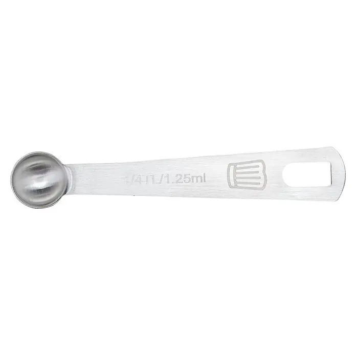 Fackelmann Messlöffel-Set - 7 Stk., Edelstahl - Silberner Messlöffel aus Metall (1/4 Teelöffel / 1,25 ml).