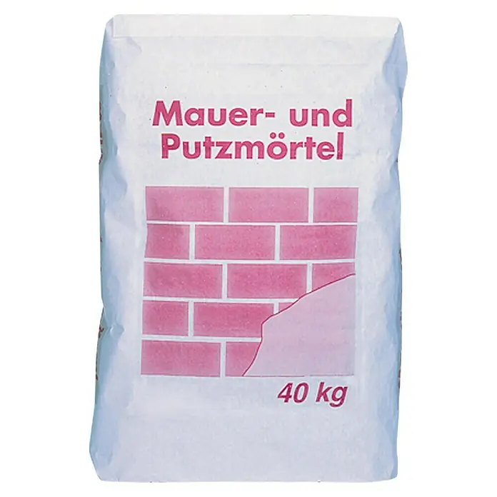 Mauer- & Putzmörtel - 40 kg - Sack mit Mauer- und Putzmörtel, 40 kg, für Bauarbeiten und Reparaturen. Das Produkt ist ideal für den Einsatz im Innen- und Außenbereich.