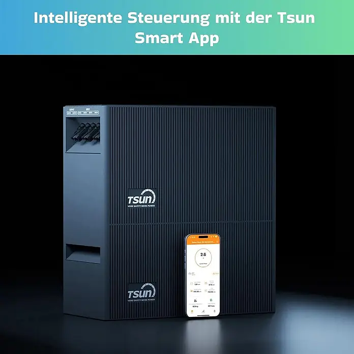 Tsun Balkonkraftwerk TSOL-DB2000Lite - Nennleistung: 800 W, L x B x H: 22,6 x 38 x 18 cm