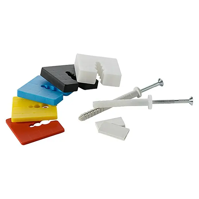 Probau WDVS-Sockelprofil-Montageset - Kunststoff, Geeignet für: WDVS-Sockelprofile - Verschiedenfarbige Unterlegscheiben und Dübel zur einfachen Montage, ideal für Heimwerker und Profis.
