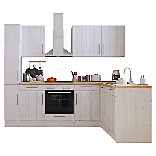 Respekta Premium Winkelküche Anton (B x T: 250 x 172 cm, Weiß, Mit Elektrogeräten)