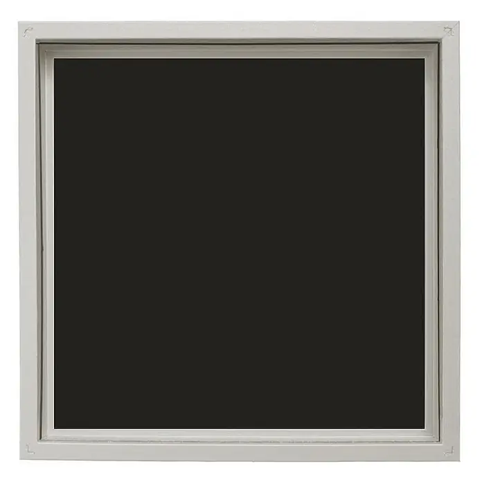 Kiamami Valentina Lichtspiegel - 38 x 300 cm, Farblos - Weißer quadratischer Fensterrahmen mit schwarzer Scheibe.