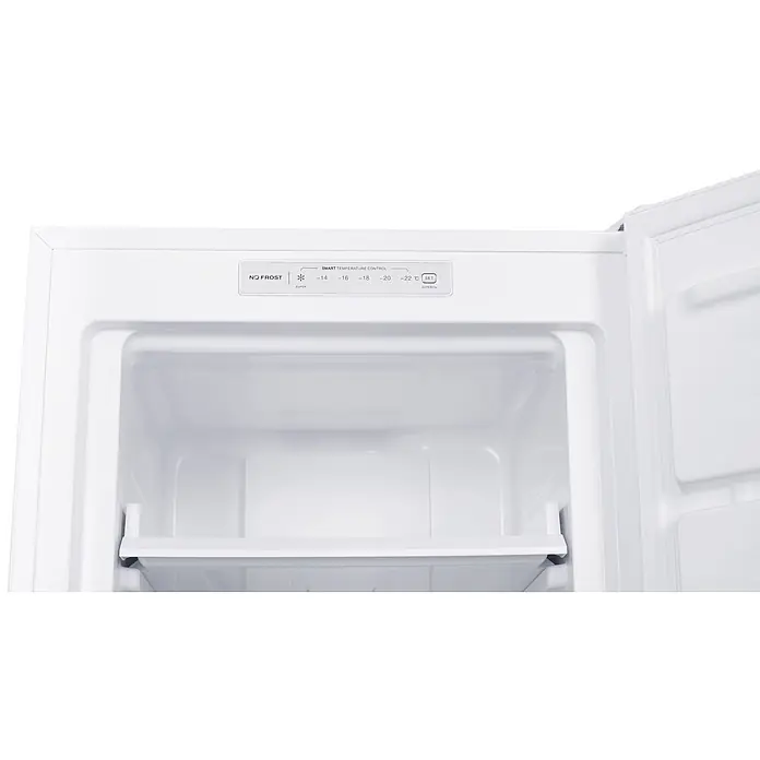 homeX FSN1611E-W -  - Weißer Gefrierschrank-Innenraum mit digitalem 'NO FROST' Temperaturregler (-14 bis -22 °C) und verstellbarem Regal.