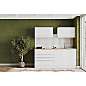 Respekta Premium Küchenzeile Gabriel (Breite: 320 cm, Weiß, Mit Elektrogeräten, Induktionskochfeld mit integrierter Dunstabzugshaube) | BAUHAUS
