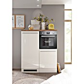 Respekta Premium Küchenzeile BERP320HWWC (Breite: 320 cm, Mit Elektrogeräten, Weiß Hochglanz)