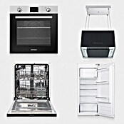 Respekta Inselküche Gabriel (Breite: 290 cm, Grau, Mit Inselhaube, Mit Elektrogeräten) | BAUHAUS
