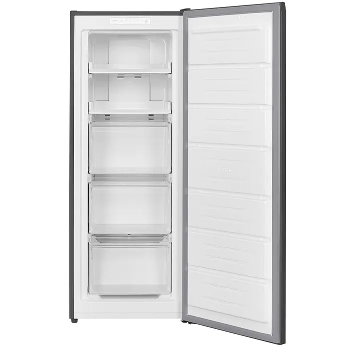 homeX Tiefkühlschrank FSN1611E-S - Nutzinhalt Gesamt: 161 l, 60 cm x 540 mm x 1.430 mm, Silber