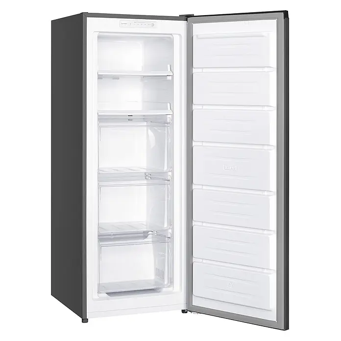 homeX Tiefkühlschrank FSN1611E-S - Nutzinhalt Gesamt: 161 l, 60 cm x 540 mm x 1.430 mm, Silber