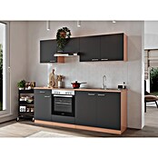 Respekta Singleküche KB210BGEC (210 cm, Grau)