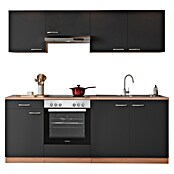 Respekta Singleküche KB210BGEC (210 cm, Grau)