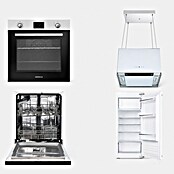 Respekta Inselküche Gabriel (Breite: 290 cm, Weiß, Mit Inselhaube, Mit Elektrogeräten) | BAUHAUS
