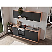 Respekta Singleküche KB210BGEC (210 cm, Grau)
