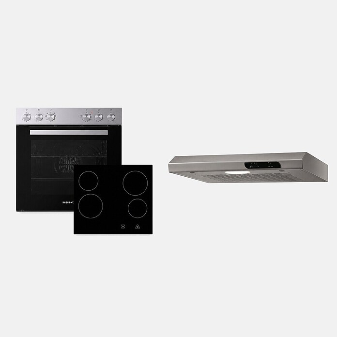 Respekta Singleküche KB210BGEC (210 cm, Grau)