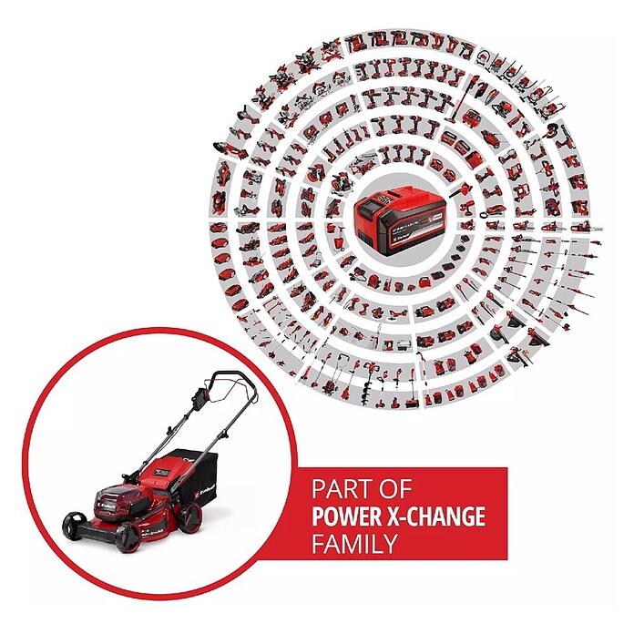 Einhell Akumulatorska kosilnica GC-CM 36/46 S Li BL  (36 V, 2 bateriji, 4 Ah, Širina reza: 46 cm, Samohodna) | 7239 - Akkumäher Marke | IAEA - Rasenmäher | IAE - Gartenmotorgeräte | IA - Gartenhartware | I - Stadtgarten | BAUHAUS