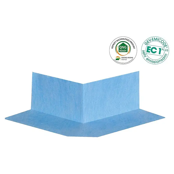 PCI Pecitape Dichtecke 90° Außen - Außenecke, 2 Stk. - Blaues L-förmiges Dichtband aus Vliesstoff für Eckabdichtungen.