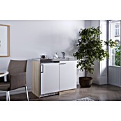 Respekta Miniküche MK100ESWC (Breite: 100 cm, Mit Glaskeramikkochfeld, Weiß)