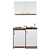 Respekta Miniküche MK100ESWOSS (Breite: 100 cm, Mit Duo-Kochmulde, Weiß)
