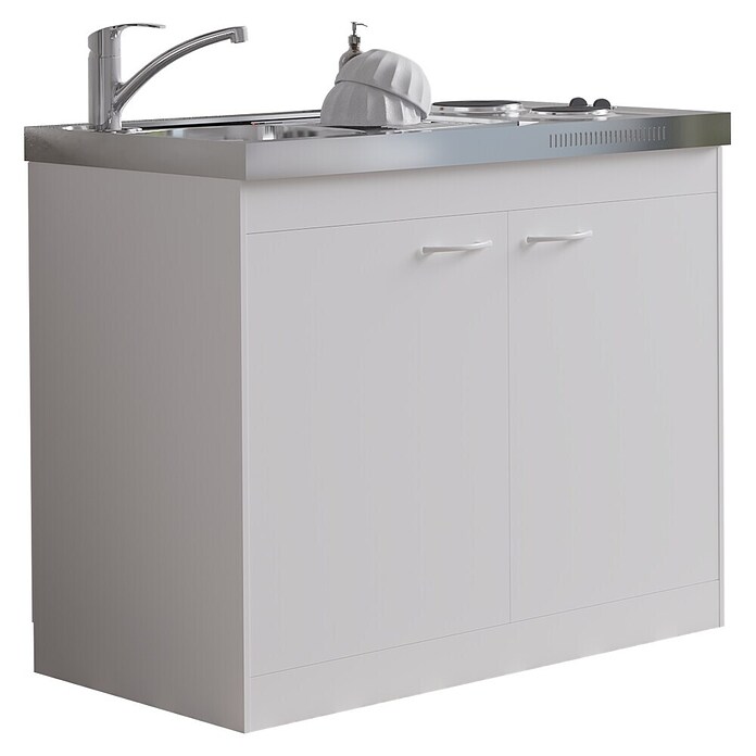 Respekta Miniküche Pantry OKS (100 cm, Mit Duo-Kochmulde)