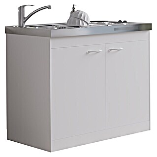Respekta Miniküche Pantry OKS (100 cm, Mit Duo-Kochmulde)