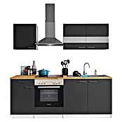 Respekta Singleküche KB210WGC (210 cm, Grau)