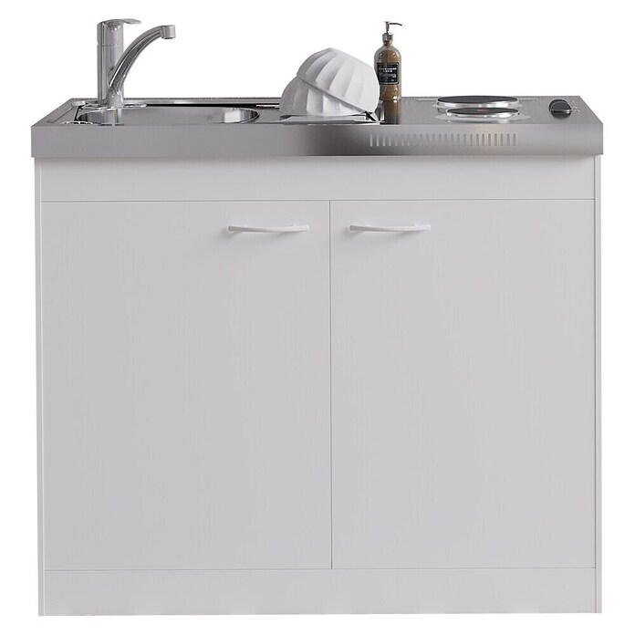 Respekta Miniküche Pantry OKS (100 cm, Mit Duo-Kochmulde)