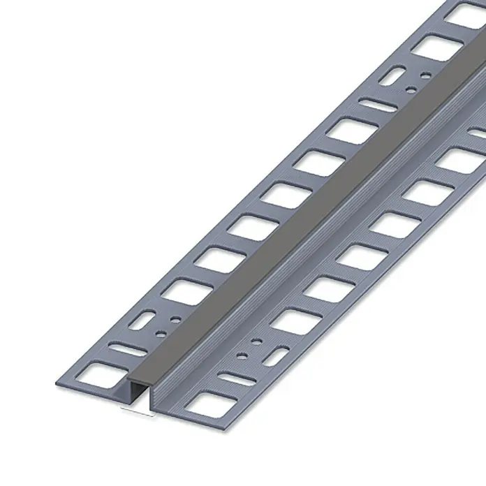 Dehnfugenprofil - Dunkelgrau, 1 m x 10 mm - Das Bild zeigt ein Dehnungsprofil, ein Bauprodukt, das verwendet wird, um Bewegungen in Strukturen aufzunehmen und Spannungen zu reduzieren.
