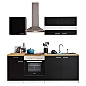 Respekta Singleküche KB210WSC (210 cm, Schwarz)